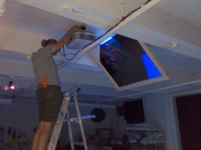 Kelly Installs the Projector